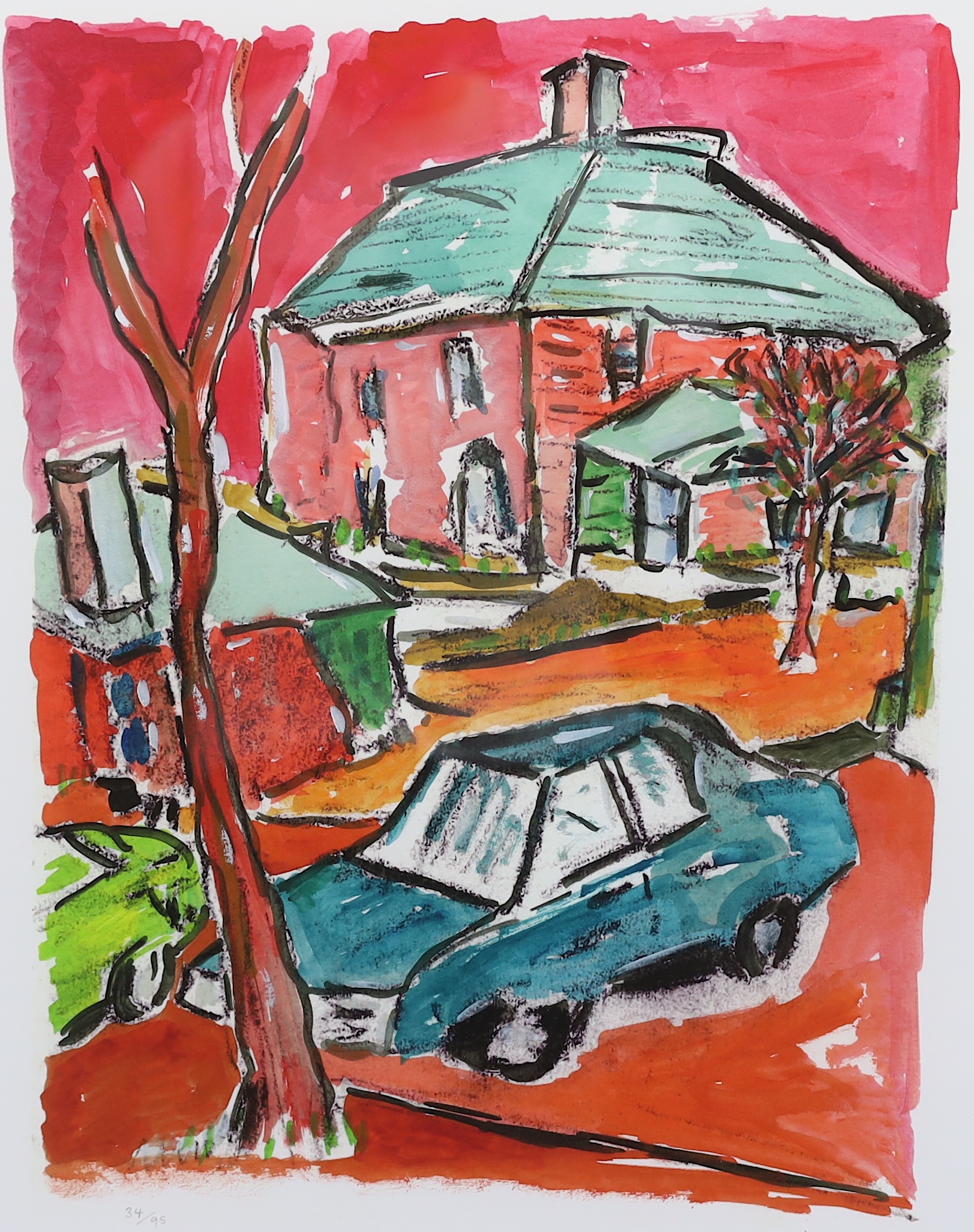 Bob Dylan (American, b.1941), 'Backyard' from the Drawn Blank Series, giclée print on Hahnemühle 300 gsm museum etching paper, 34 x 53cm